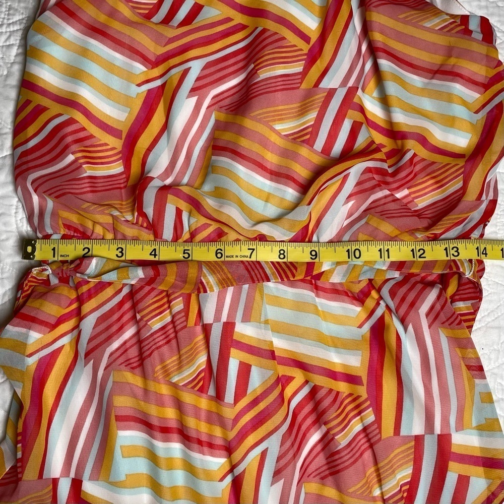 Julia Jordan Women's Printed Mock-Neck Tier Maxi Dress Size 4 Retro 70’s Boho - Picture 5 of 11